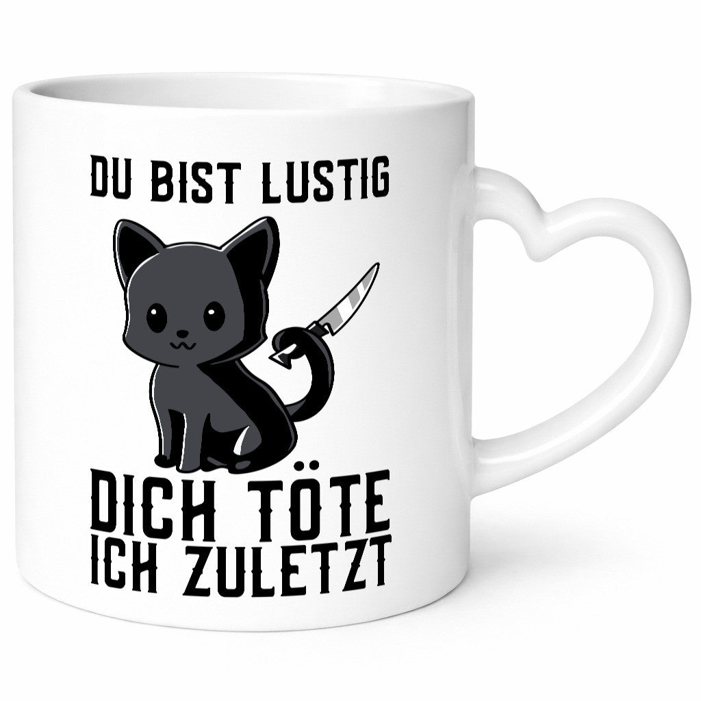 Du bist lustig | verrückte Katze mit Messer Sarkasmus lustiger Spruch Geschenk