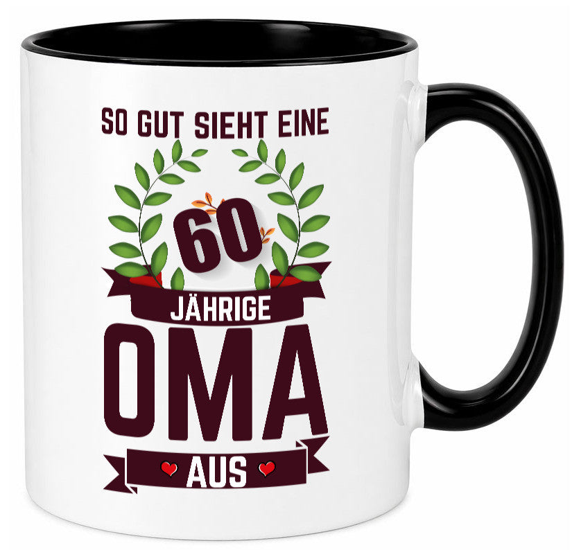 60. Geburtstag | 60 Jährige Oma Großmutter Geschenk Familie Geschenkidee Tasse
