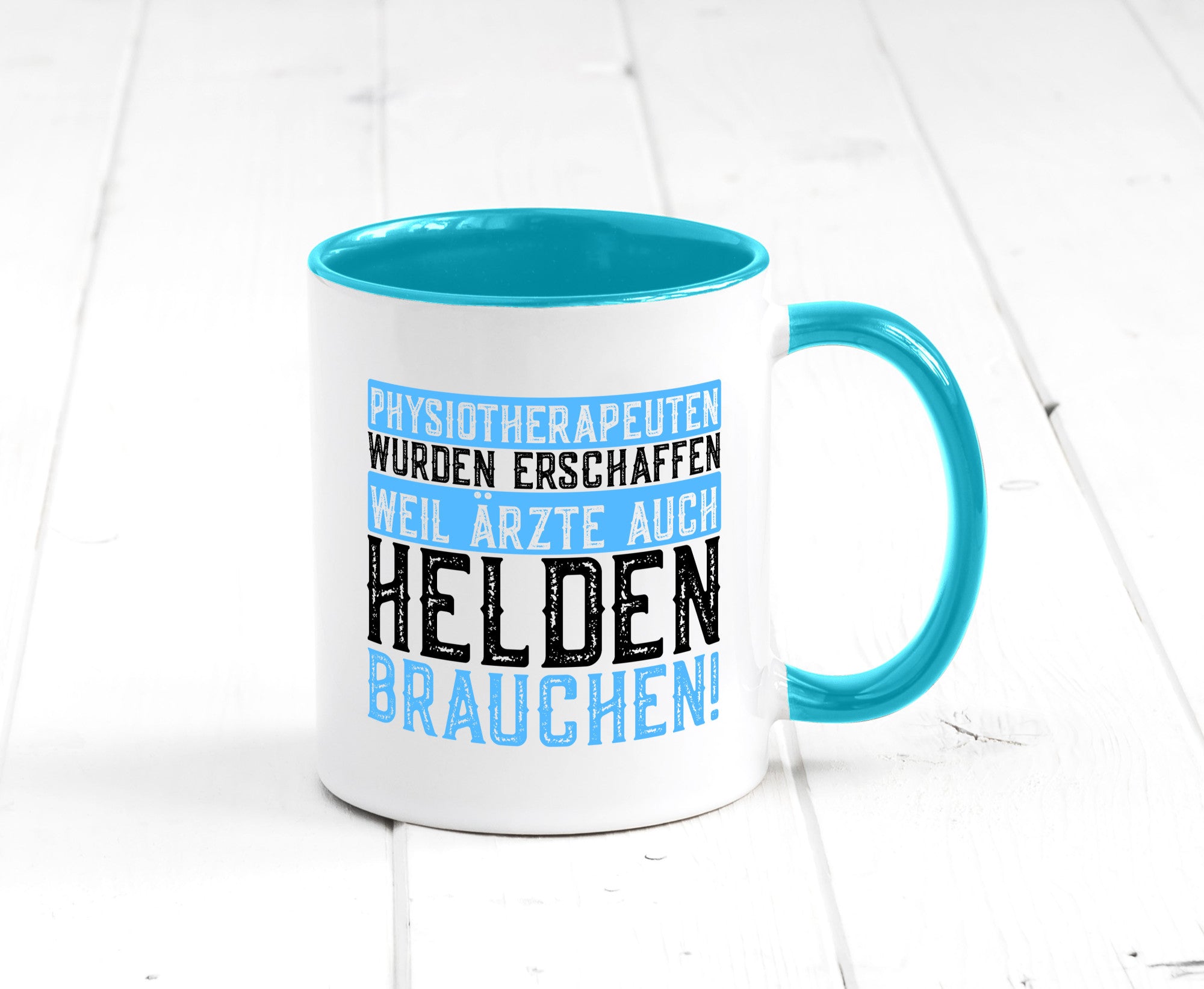 Physiotherapeut | Helden Therapeutin lustiger Spruch Humor Geschenkidee Tasse