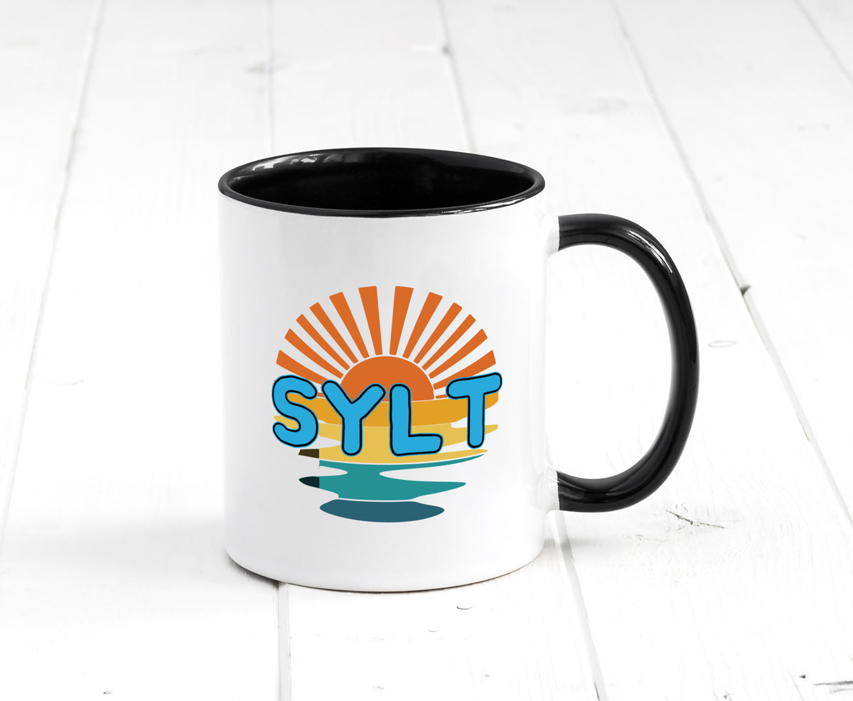 Sylt Tasse | Sonnenuntergang Sylter Möwen Motiv Geschenkidee Humor