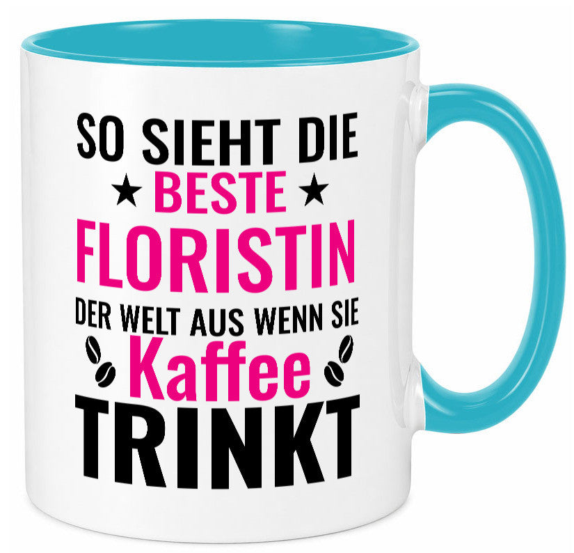 Kaffee trinkt: Floristin | Blumen Verkäuferin lustiger Spruch Geschenk Humor