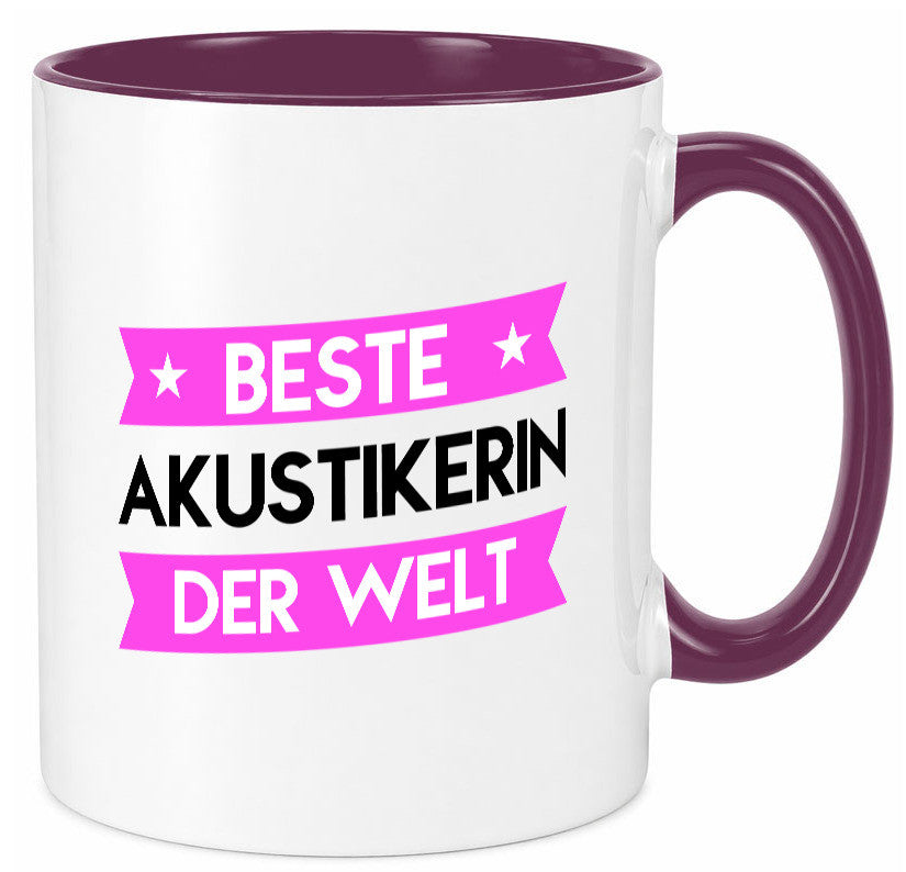 Best Akustikerin | Akustik Hörgeräteakustik Humor Geschenkidee Tasse