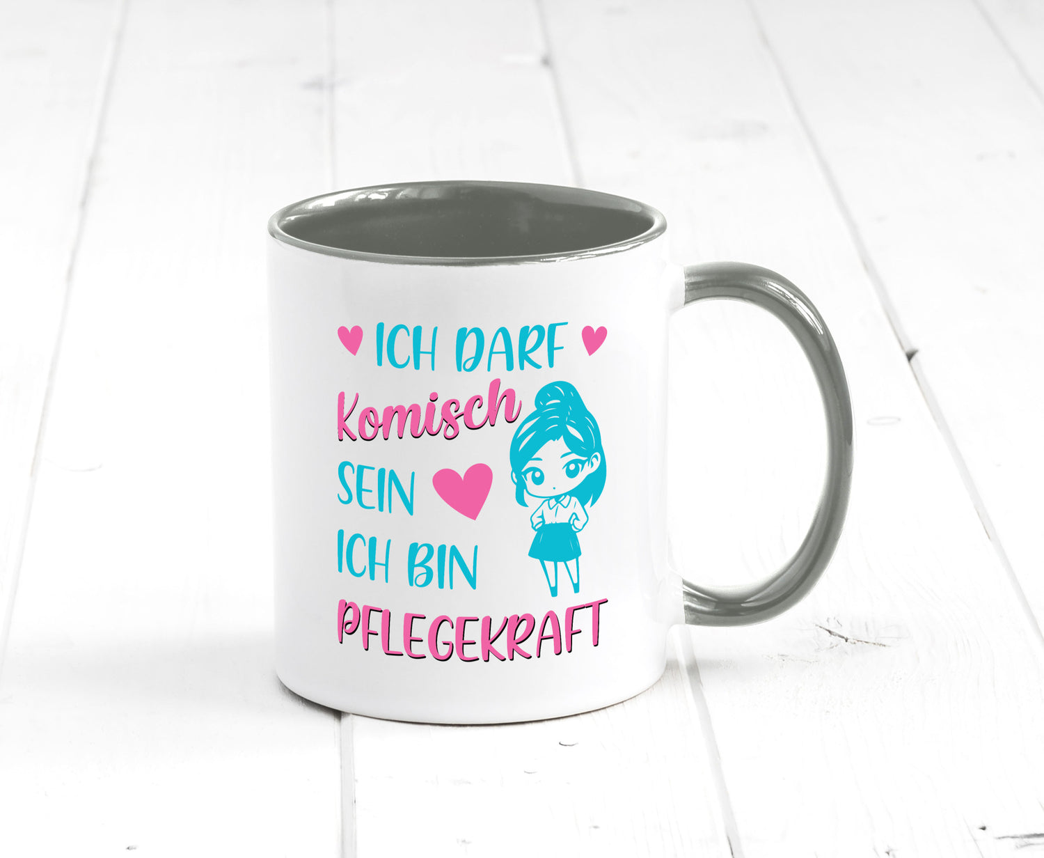 Ich darf komisch sein | Pflegekraft Geschenkidee Humor Tasse