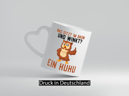 Was sitzt im Baum | Uhu Comic Eule Witz Geschenk Humor Geschenkidee lustiger