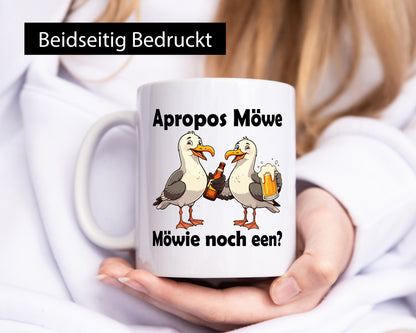 Apropos Möwe | Möwie noch een Norddeutsch Plattdeutsch lustiger Spruch Geschenk