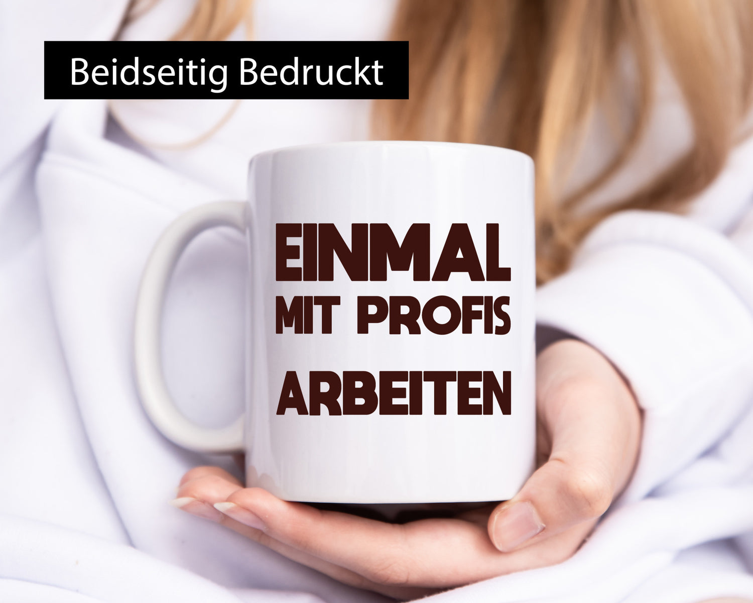 Mit Profis Arbeiten | Arbeit Arbeitskollegen lustig Kollegen Büro Geschenk Tasse
