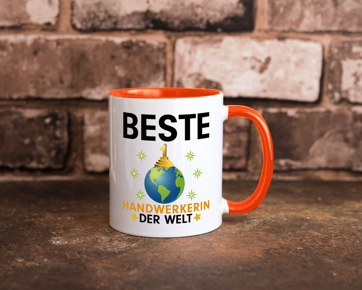 Welt Beste Handwerkerin | Handwerkerinnen lustiger Spruch Geschenk Humor Tasse