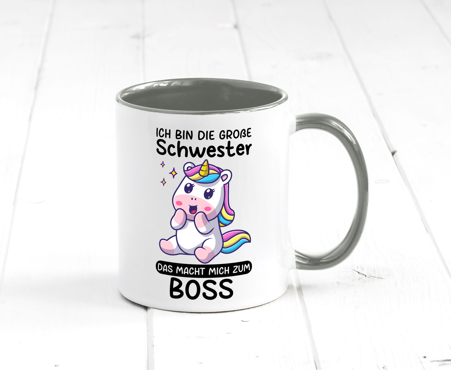 Große schwester macht mich zum Boss | Einhorn Geschwister lustiger Spruch