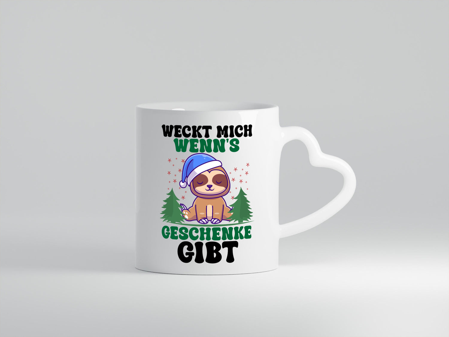 Weck mich auf wenn´s Geschenke gibt | Weihnachten Faultier lustiger Spruch