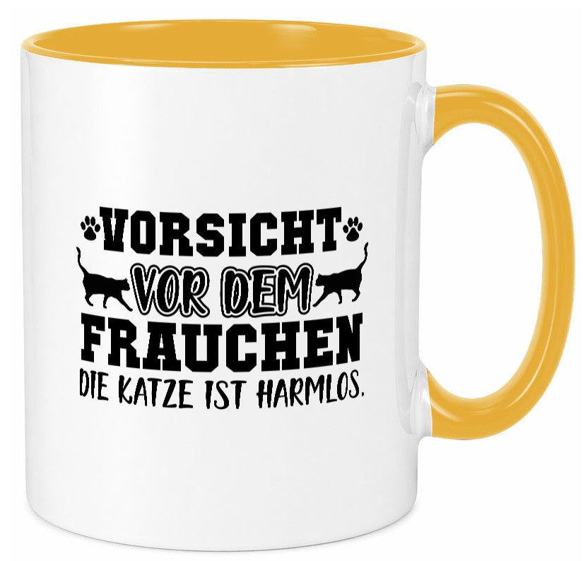 Vorsicht vor Frauchen | Frauen Tasse Katzenbesitzerin Humor Tierliebhaber