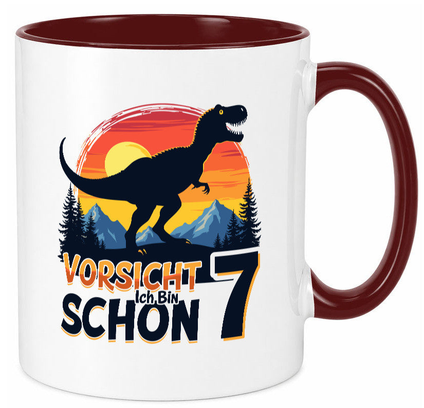 7. Geburtstag | 7 Jahre Dinosaurier v2 Geschenk Geschenkidee lustiger Spruch
