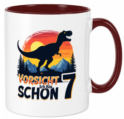 7. Geburtstag | 7 Jahre Dinosaurier v2 Geschenk Geschenkidee lustiger Spruch