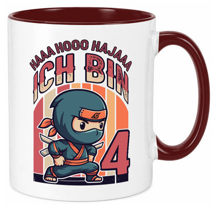 4. Geburtstag | Ninja Junge 4 Jahre lustiger Spruch Geschenk Geschenkidee Tasse
