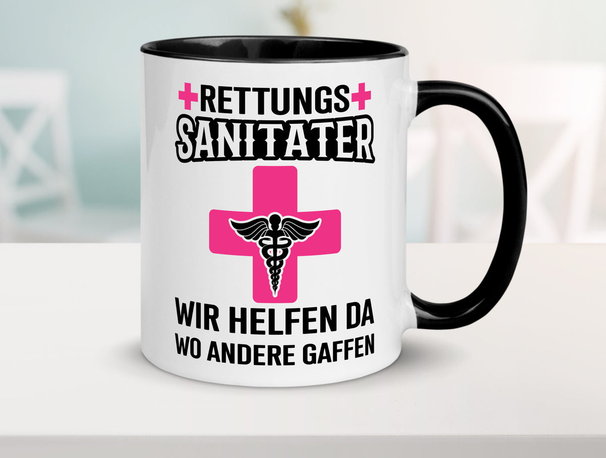 Rettungssanitäter | wir helfen wo andere Gaffen Geschenk Humor Geschenkidee Tasse