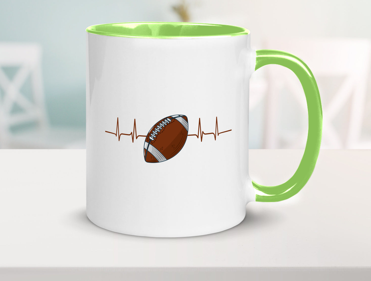 American Football Herzschlag | Footballer Superbowl Humor Geschenkidee Tasse
