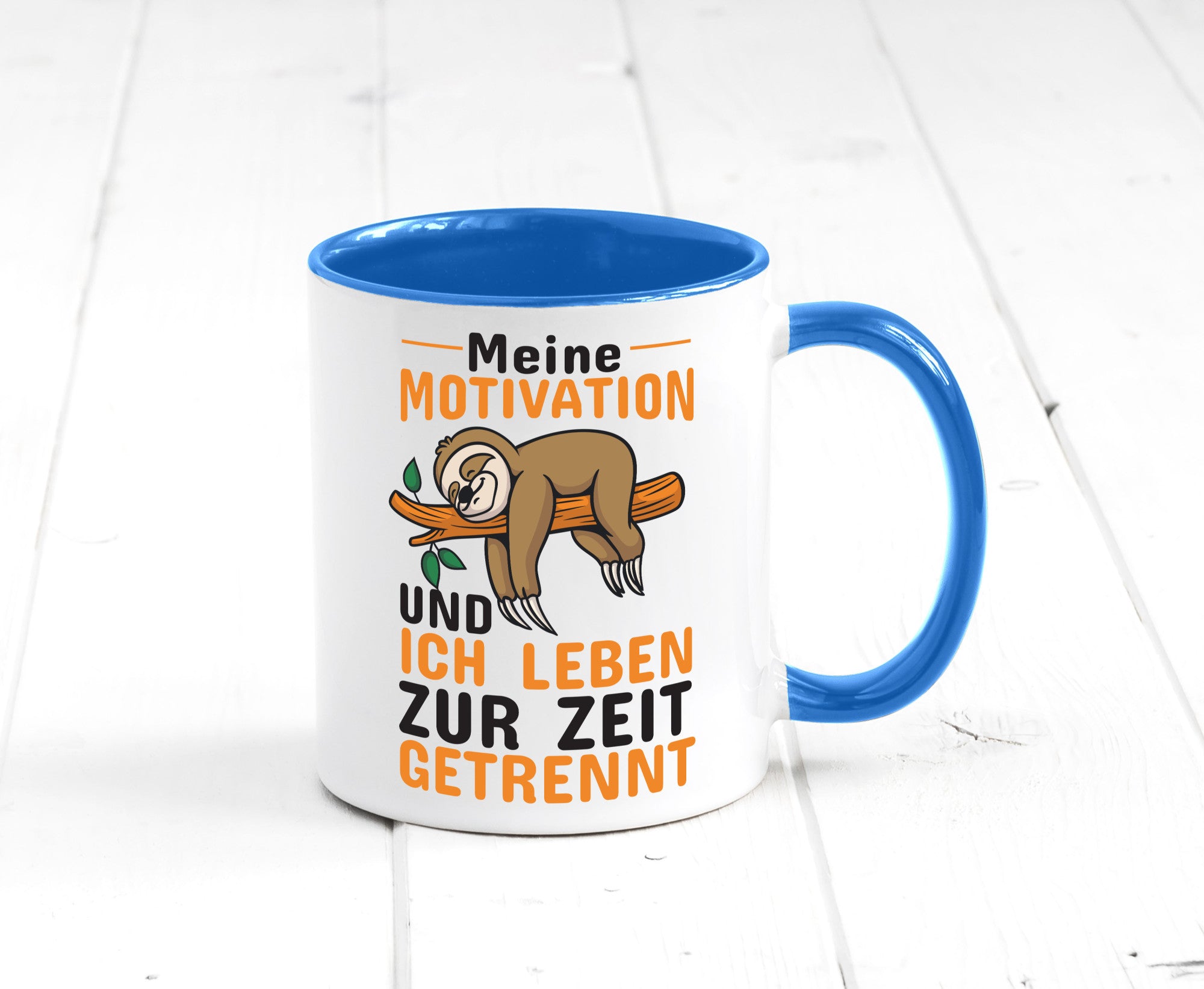 Keine Motivation | Faultier Tasse Büro Humor faul Geschenk Arbeit Kollegen