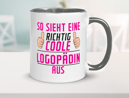 Richtig Coole Logopädin | Sprachtherapie Humor Geschenkidee Tasse
