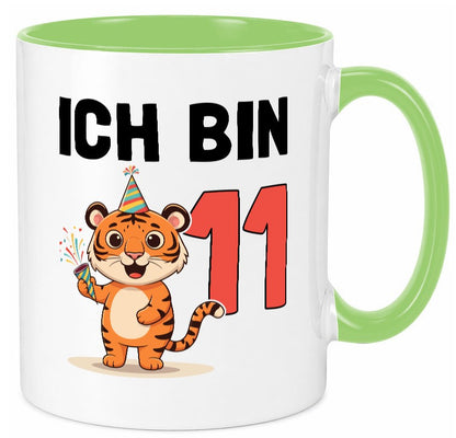 11. Geburtstag | 11 Jahre Tiger lustig Geschenkidee Geschenk Tasse