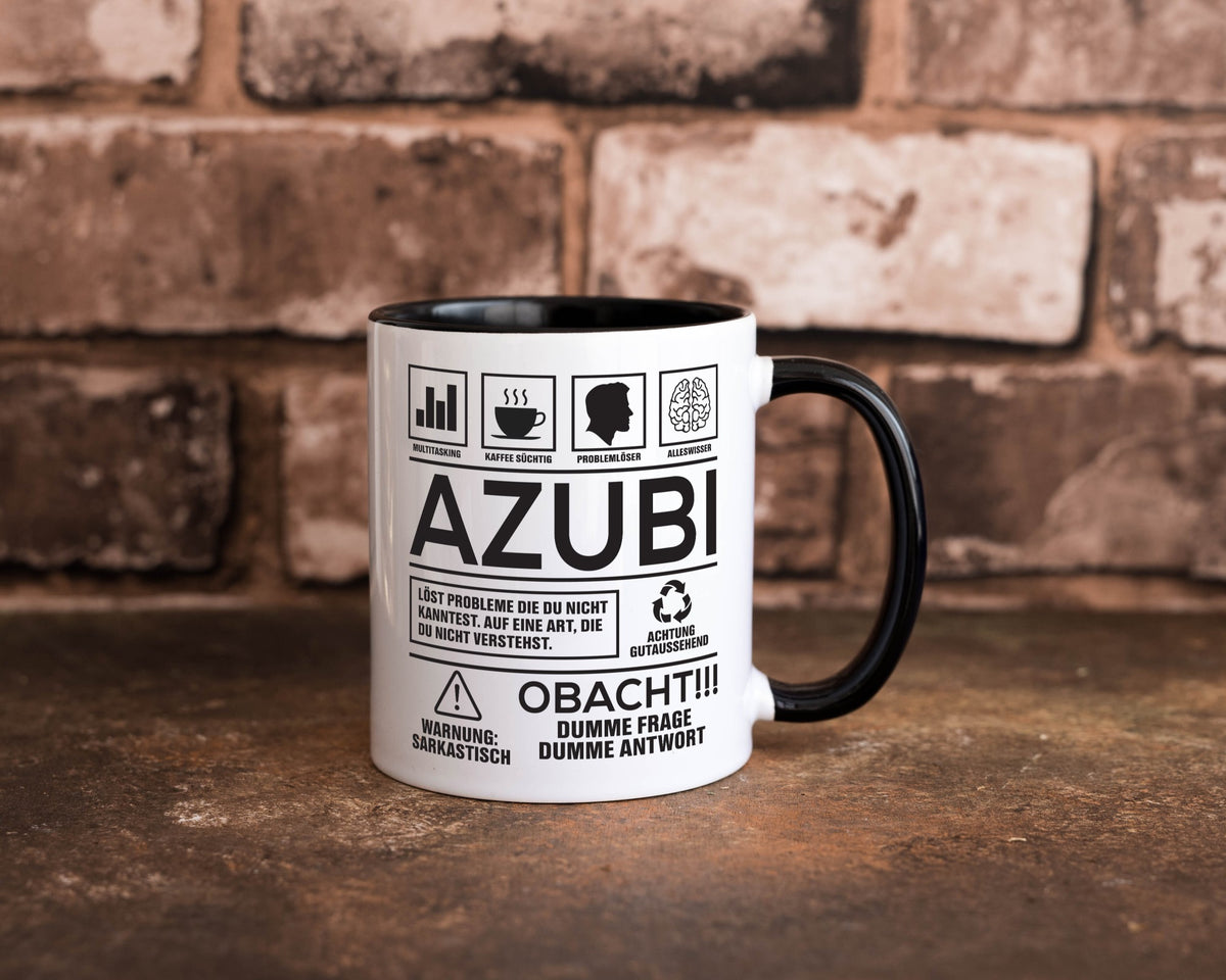 Achtung Probleme Azubi | Ausbildung Lehre Lehrling lustiger Spruch Geschenk Tasse