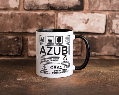 Achtung Probleme Azubi | Ausbildung Lehre Lehrling lustiger Spruch Geschenk Tasse