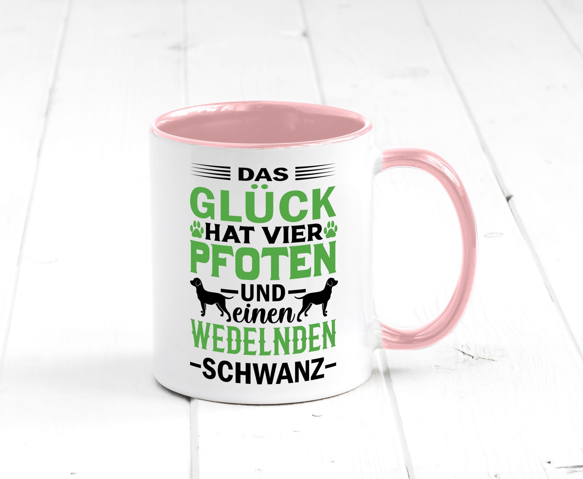 Das Glück hat 4 Pfoten | Hundeliebhaber Ich liebe Hunde Geschenk Tierliebhaber