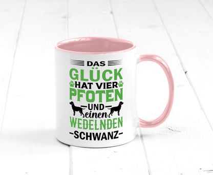 Das Glück hat 4 Pfoten | Hundeliebhaber Ich liebe Hunde Geschenk Tierliebhaber