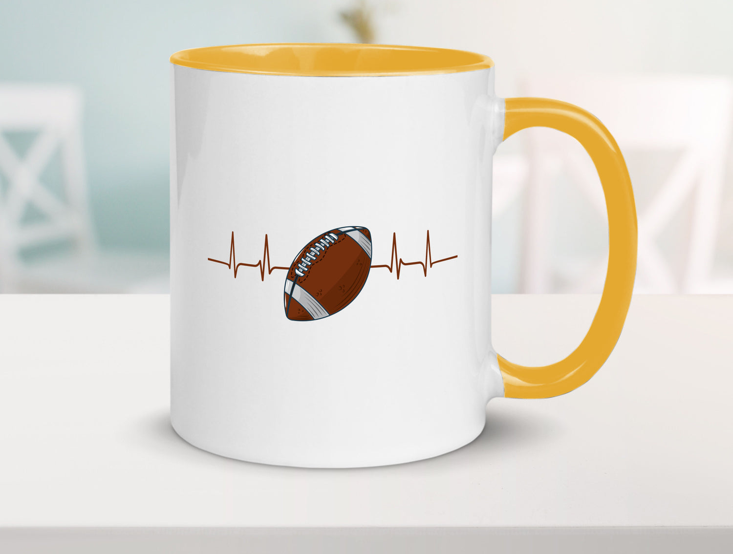 American Football Herzschlag | Footballer Superbowl Humor Geschenkidee Tasse