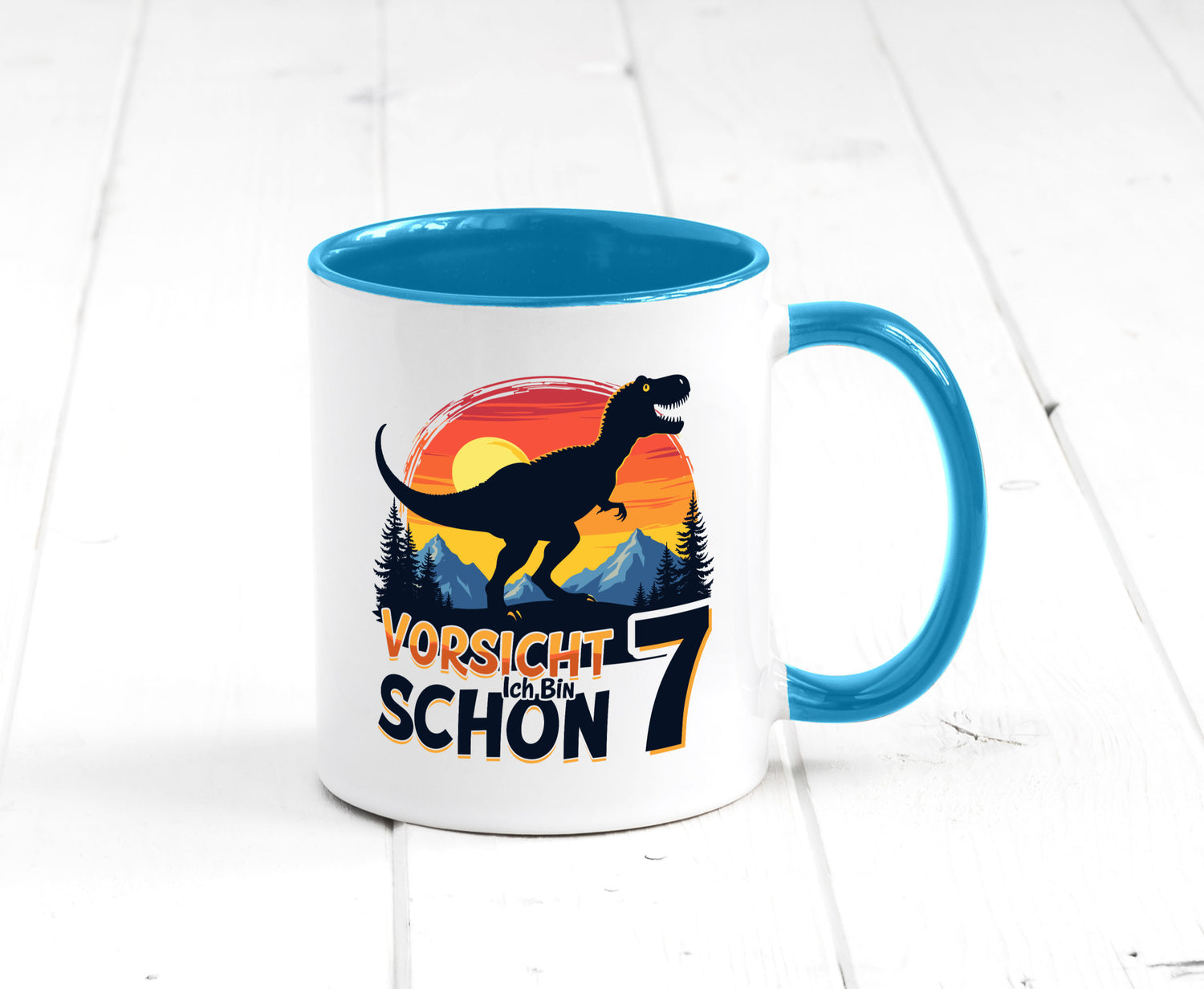 7. Geburtstag | 7 Jahre Dinosaurier v2 Geschenk Geschenkidee lustiger Spruch