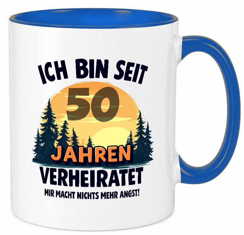 Ich bin Verheiratet | 50. Hochzeitstag Ehepaar lustig Humor Geschenkidee Tasse