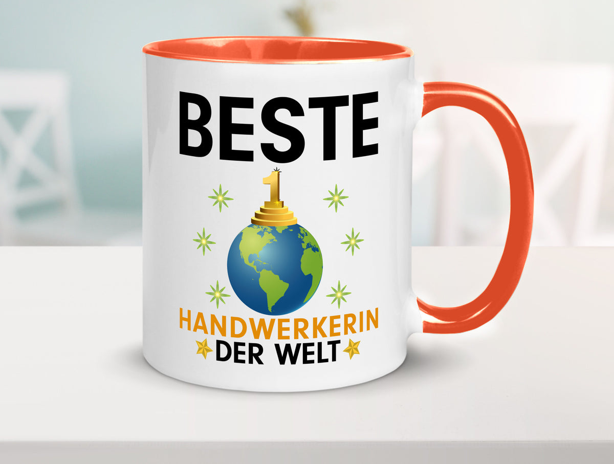 Welt Beste Handwerkerin | Handwerkerinnen lustiger Spruch Geschenk Humor Tasse