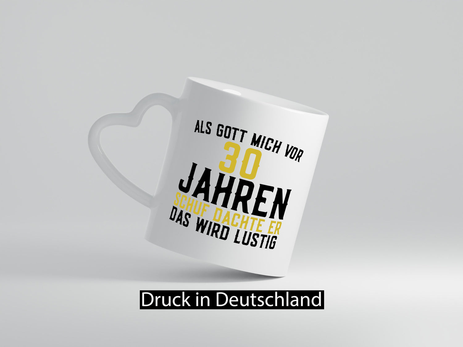 Als Gott mich schuf | 30er runder Geburtstag Jubiläum lustiger Spruch Geschenk