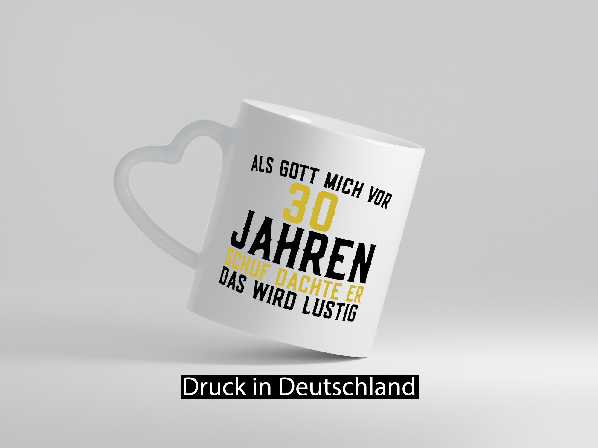 Als Gott mich schuf | 30er runder Geburtstag Jubiläum lustiger Spruch Geschenk