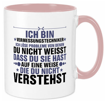 Löse Probleme: Vermessungstechniker | Techniker Humor Geschenkidee Tasse