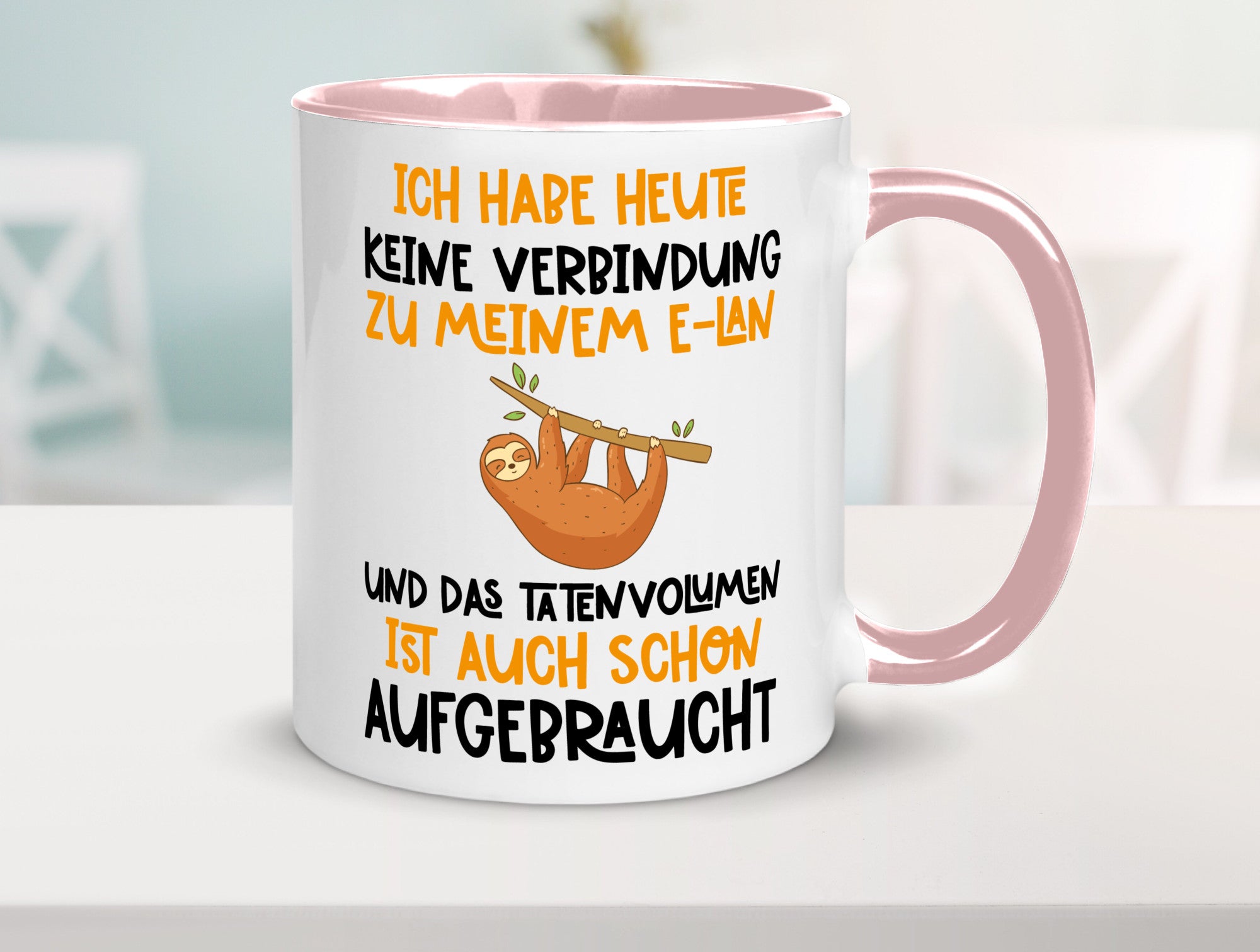 Tatenvolumen aufgebraucht | Spruch Humor Faultier Tierliebhaber Geschenkidee