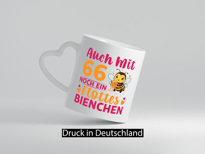 66. Geburtstag | Flottes Bienchen 66 Jahre Humor Geschenkidee Tasse