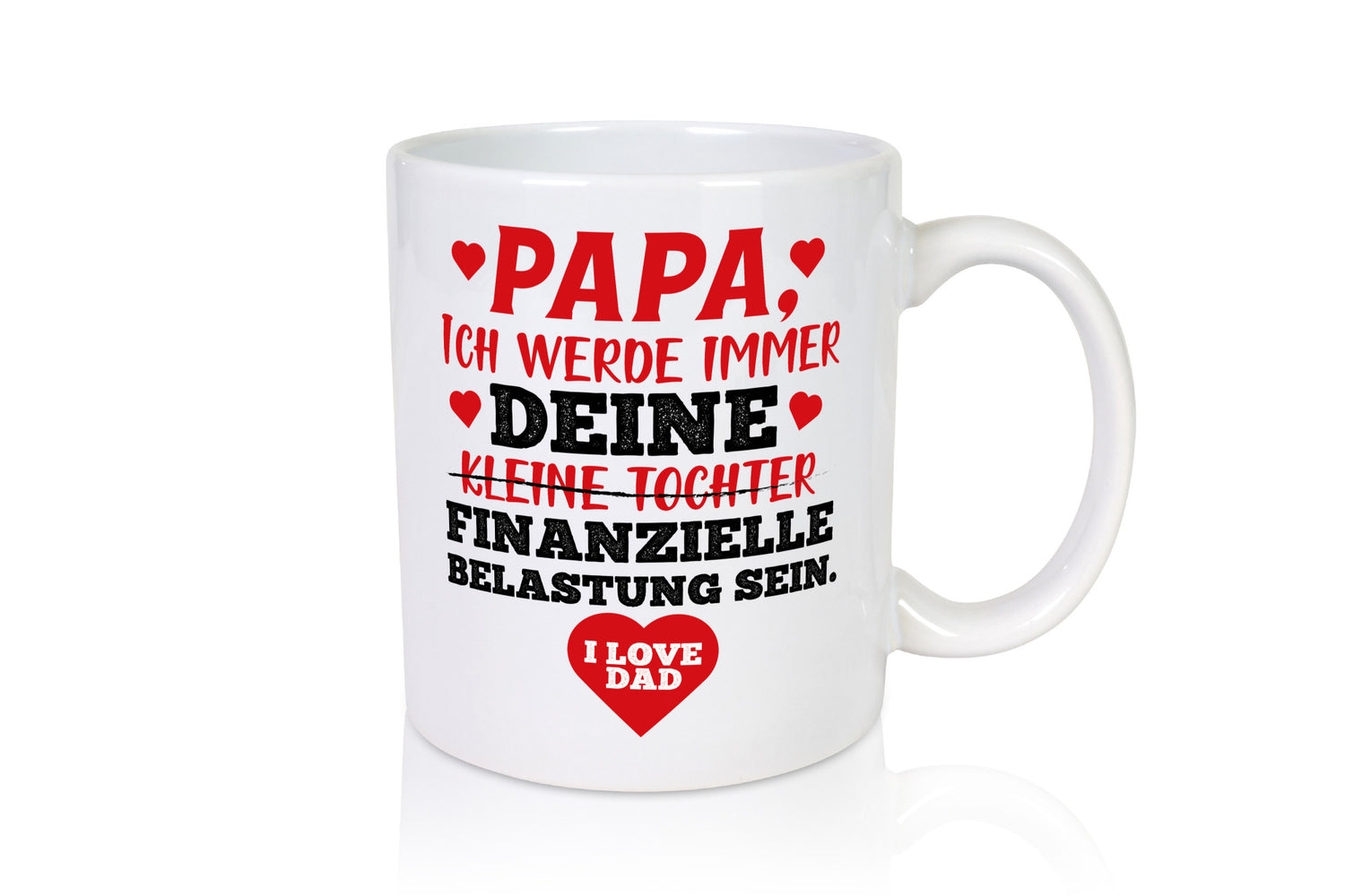 Finanzielle Belastung lustiger Spruch Geschenk Humor Geschenkidee Tasse