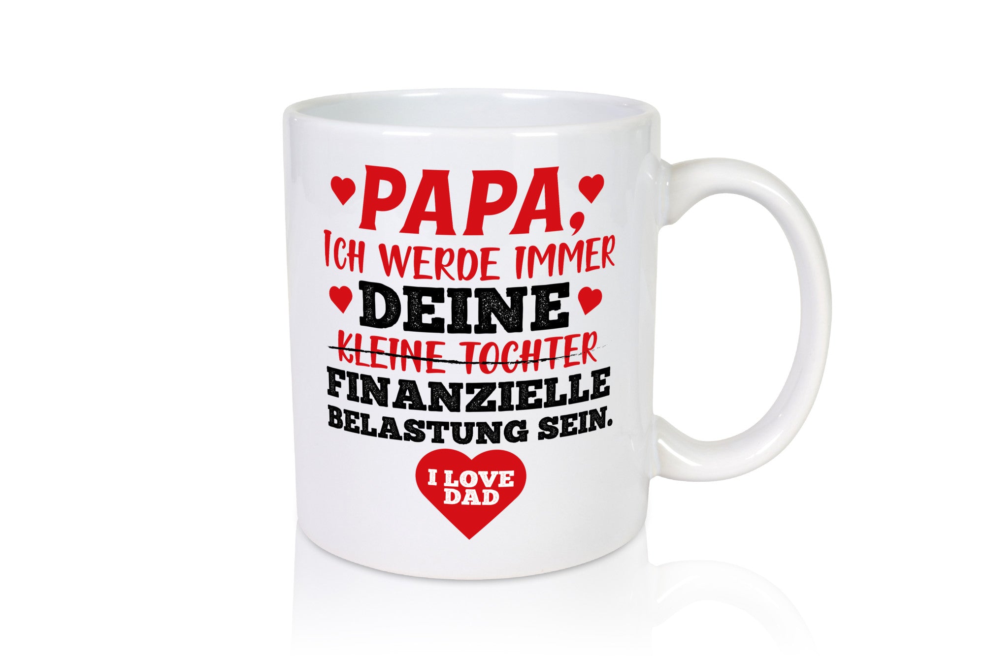 Finanzielle Belastung lustiger Spruch Geschenk Humor Geschenkidee Tasse