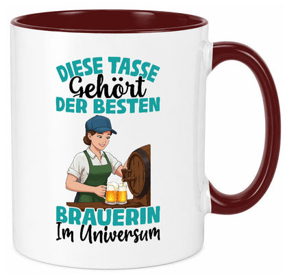 Im Universum: Brauerin | Bier Brauerei lustiger Spruch Geschenk Humor