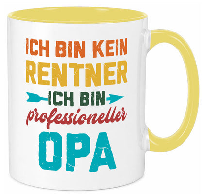 Ich bin Professioneller Opa | Rentner Großvater Geschenkidee Familie Humor Tasse