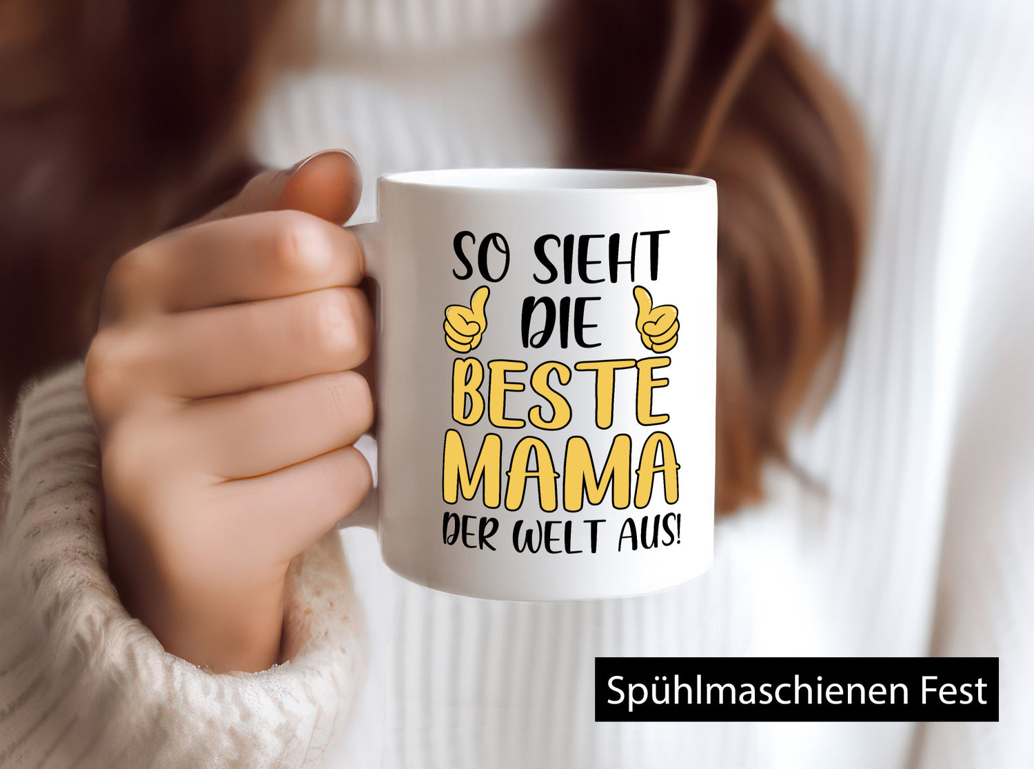 Beste Mama der Welt | Daumen hoch Geschenk Familie Geschenkidee lustiger Spruch