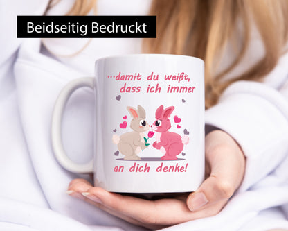 Damit du weißt ich denke immer an dich | Rose Liebe lustig Humor Geschenkidee