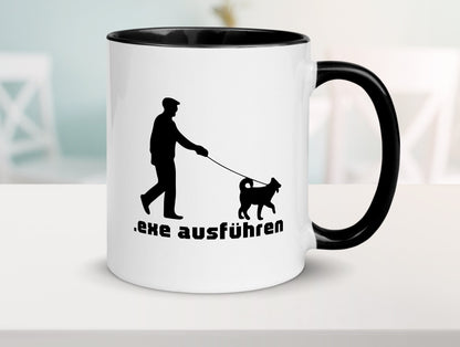Exe ausführen | Echse Programmierer Informatiker Nerd Humor Geschenkidee Tasse