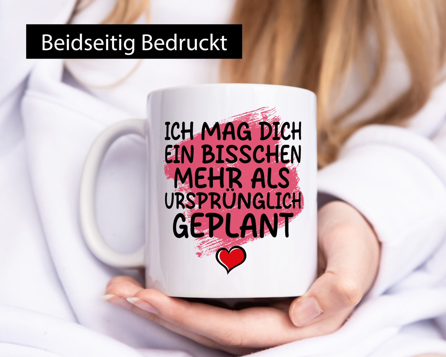 Ich mag dich mehr als geplant | Du bist korrekt Geschenkidee Humor Tasse
