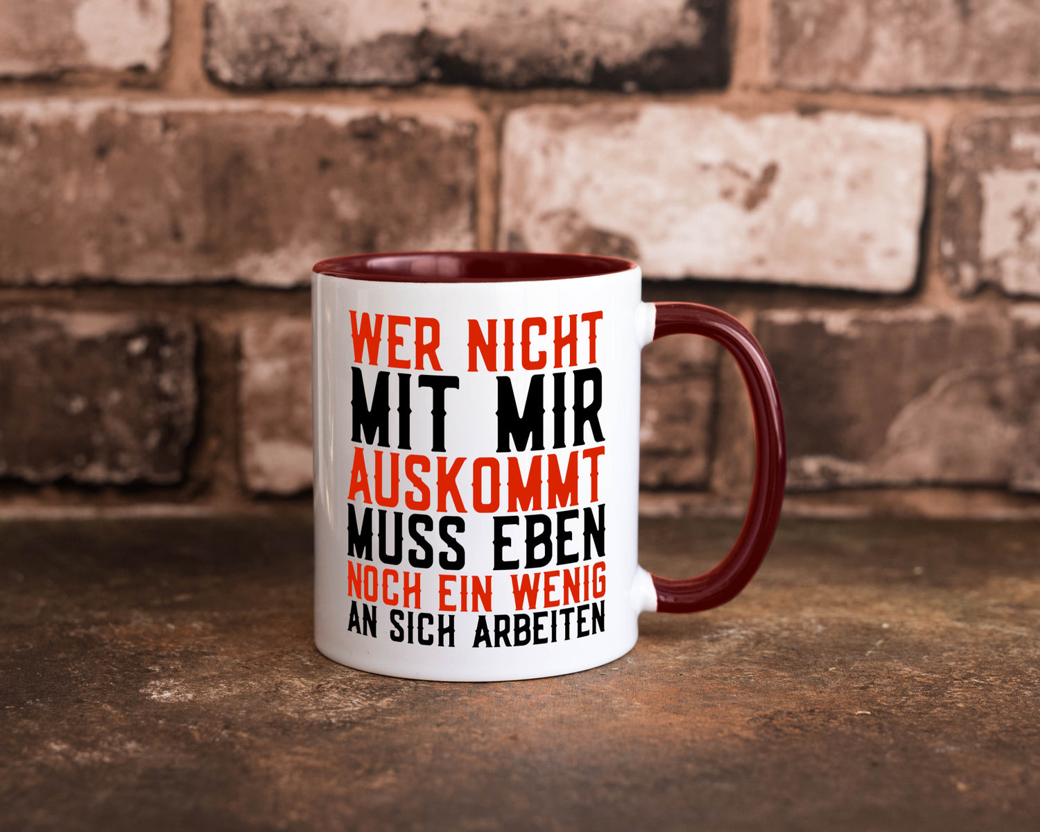 Wer nicht mit mir auskommt | Selbstbewusst witziger Spruch Geschenkidee Humor