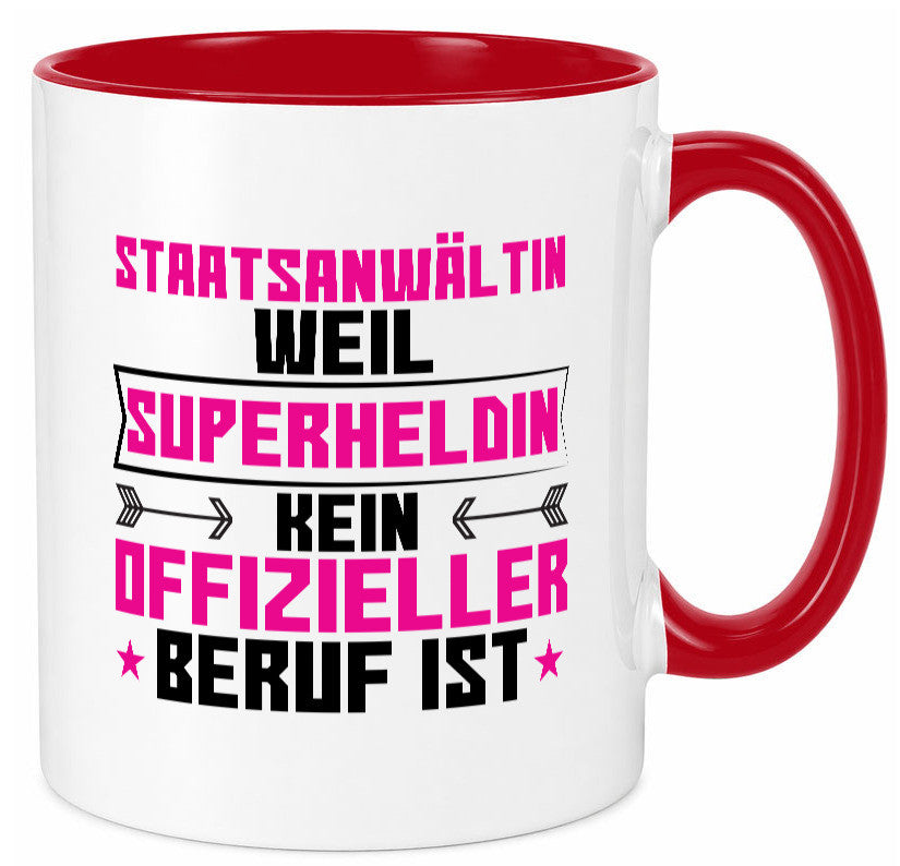 Superheldin Staatsanwältin | Anwältin Humor Geschenkidee Tasse