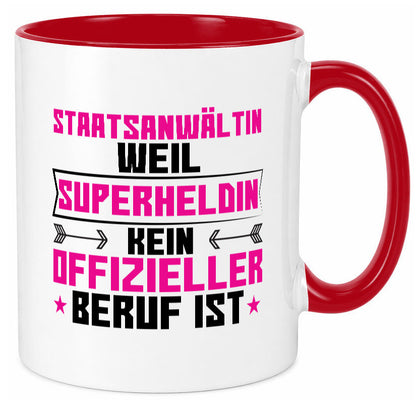 Superheldin Staatsanwältin | Anwältin Humor Geschenkidee Tasse