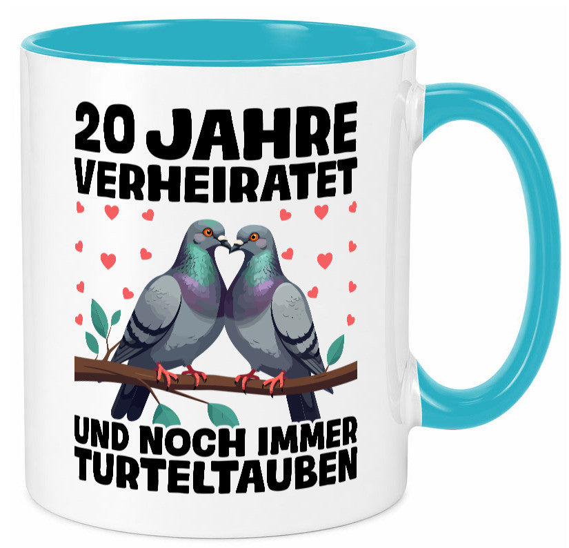 20 Jahre verheiratet | Turteltauben Ehe Ehepaar lustig Humor Geschenkidee