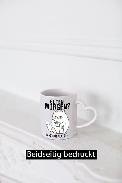 Guten Morgen? | Morgenmuffel Katze Freunde Familie Humor Geschenkidee Tasse