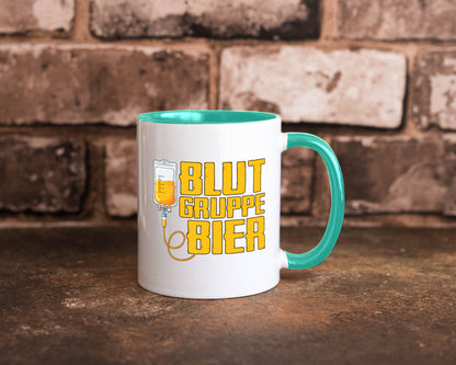 Blutgruppe Bier | Saufen Trinken Biertrinker Humor Geschenkidee Tasse