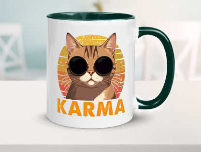 Vintage Katze | Karna Coole lustiger Spruch Geschenk Tierliebhaber Humor Tasse